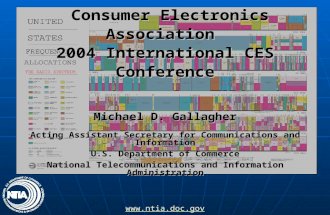 Consumer Electronics Association 2004 International CES Conference Consumer Electronics Association 2004 International CES Conference Michael D. Gallagher.