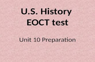 U.S. History EOCT test Unit 10 Preparation SSUSH 25.