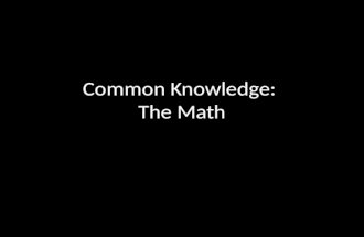 Common Knowledge: The Math. We need a way to talk about “private information”