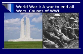 World War I: A war to end all Wars: Causes of WWI.