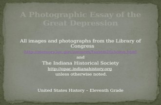 All images and photographs from the Library of Congress  and The Indiana Historical Society .