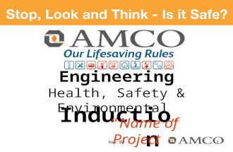 Rev:03 Induction Engineering Health, Safety & Environmental “Name of Project” 1.