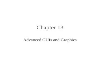 Chapter 13 Advanced GUIs and Graphics. Chapter Objectives Learn about applets Explore the class Graphics Learn about the class Font Explore the class.