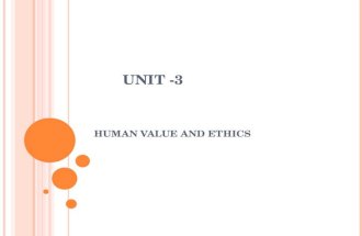 UNIT -3 HUMAN VALUE AND ETHICS. Areas that ethical codes include: Honesty Objectivity Integrity Carefulness Openness Respect for intellectual property.