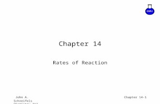 8–1 John A. Schreifels Chemistry 212 Chapter 14-1 Chapter 14 Rates of Reaction.