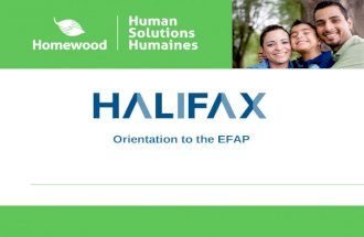 01 Orientation to the EFAP. 02 A Full Suite of EFAP Services Counselling Services Face-to-face Counselling Telephonic Support Online e-Counselling Web.