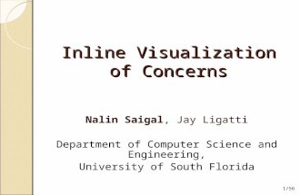Inline Visualization of Concerns Nalin Saigal, Jay Ligatti Department of Computer Science and Engineering, University of South Florida 1/56.