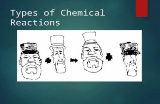 Types of Chemical Reactions. States  From this point forward, all components of a chemical reaction will need to show the state  There are 4 states.