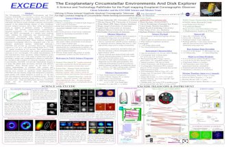 Abstract The EXoplanetary Circumstellar Environments and Disk Explorer (EXCEDE) is a precursor science and technology pathfinder to the Pupil mapping Exoplanet.
