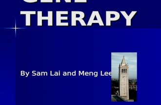 GENE THERAPY By Sam Lai and Meng Lee. Gene Therapy Introduction : What is it? Introduction : What is it? Gene Therapy : A Closer Look Gene Therapy : A.