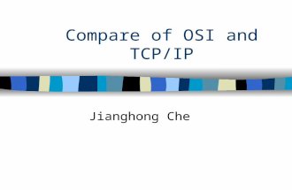 Compare of OSI and TCP/IP Jianghong Che. Contents n Concept n General Compare n Lower Layers Compare n Upper Layers Compare n Critique.