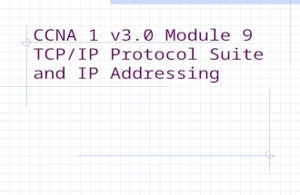 CCNA 1 v3.0 Module 9 TCP/IP Protocol Suite and IP Addressing.