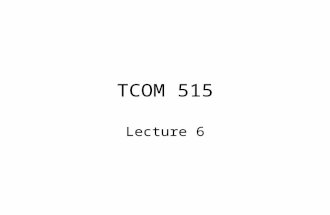 TCOM 515 Lecture 6. Objectives Route Redistribution Default Routes Access Lists.