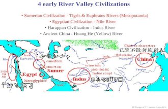 4 early River Valley Civilizations PP Design of T. Loessin; Akins H.S. Sumerian Civilization - Tigris & Euphrates Rivers (Mesopotamia) Egyptian Civilization.