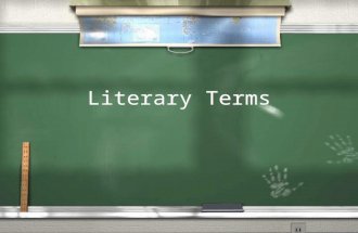 Literary Terms. Drama / A Drama is a PLAY. / A TRAGEDY is a serious work in which the main character (tragic hero) experiences defeat / (EX: Julius Caesar)