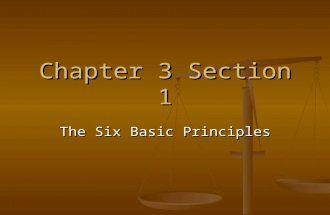 Chapter 3 Section 1 The Six Basic Principles. Something to think about!!!!  The Declaration of Independence was the promise It was the formation of the.