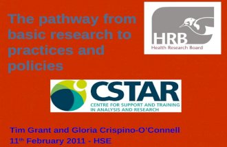 The pathway from basic research to practices and policies Tim Grant and Gloria Crispino-O’Connell 11 th February 2011 - HSE.