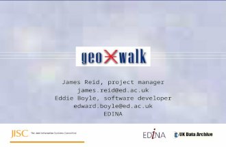 James Reid, project manager james.reid@ed.ac.uk Eddie Boyle, software developer edward.boyle@ed.ac.uk EDINA.