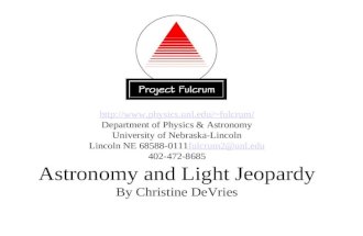 Http://fulcrum/ fulcrum/ Department of Physics & Astronomy University of Nebraska-Lincoln Lincoln NE 68588-0111.