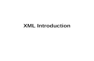XML Introduction. Introducing XML XML stands for Extensible Markup Language. A markup language specifies the structure and content of a document. Because.
