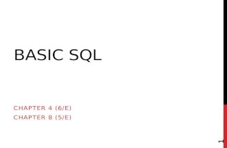 BASIC SQL CHAPTER 4 (6/E) CHAPTER 8 (5/E) 1. LECTURE OUTLINE  SQL Data Definition and Data Types  Specifying Constraints in SQL  Basic Retrieval Queries.