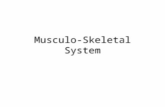 Musculo-Skeletal System. Role of the Musculo-skeletal System To provide support & protection for our organs Allows movement.