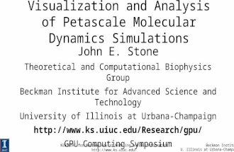 NIH BTRC for Macromolecular Modeling and Bioinformatics  Beckman Institute, U. Illinois at Urbana-Champaign Visualization and Analysis.