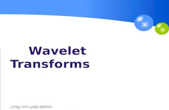 Wavelet Transforms CENG 5931 GNU RADIO INSTRUCTOR: Dr GEORGE COLLINS.