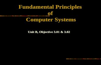 Fundamental Principles of Computer Systems Unit B, Objective 3.01 & 3.02.