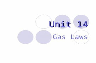 Unit 14 Gas Laws. Properties of Gases Gas properties can be modeled using math. Model depends on— 1.V = volume of the gas (L) 2.T = temperature (Kelvin,