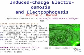 Induced-Charge Electro-osmosis and Electrophoresis Martin Z. Bazant Department of Mathematics & Institute for Soldier Nanotechnologies, MIT Nonlinear Electrokinetics.