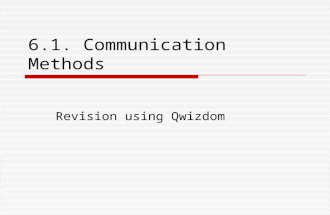 6.1. Communication Methods Revision using Qwizdom.