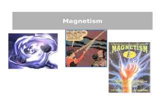 Magnetism. magnetism 2 Magnetic fields are produced by moving electrical charges – i.e., currents)  macroscopic (e.g. currents in a wire)  microscopic.