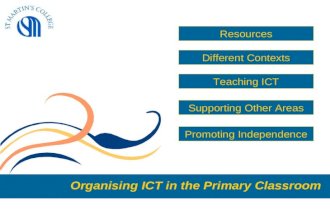 Organising ICT in the Primary Classroom Resources Different Contexts Teaching ICT Supporting Other Areas Promoting Independence.