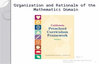 Organization and Rationale of the Mathematics Domain Unit 6 - Key Topic 1 .