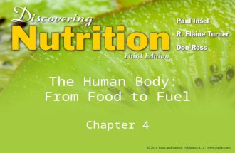 The Human Body: From Food to Fuel Chapter 4. The Gastrointestinal Tract Organization –Mouth  anus –Accessory organs Salivary glands, liver, pancreas,