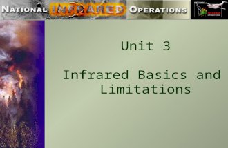 Unit 3 Infrared Basics and Limitations. Objectives: The student will be able to explain in layman’s terms four basic elements that affect thermal IR sensing.