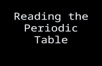Reading the Periodic Table What does Atomic Mass tell us?