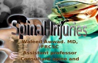 Waleed Awwad. MD, FRCSC Assistant professor Consultant spine and scoliosis Waleed Awwad. MD, FRCSC Assistant professor Consultant spine and scoliosis.