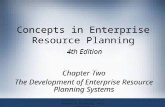Concepts in Enterprise Resource Planning 4th Edition Chapter Two The Development of Enterprise Resource Planning Systems 1Concepts in Enterprise Resource.