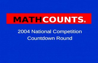 2004 National Competition Countdown Round MATHCOUNTS