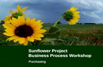 Sunflower Project Business Process Workshop Purchasing.