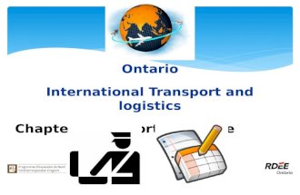 Ontario International Transport and logistics Chapter 12: Import sequence.