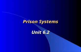 Prison Systems Unit 6.2. The Emergence of Prisons Prisons: state or federal confinement facility having custodial authority over adults sentenced to confinement.
