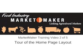 MarketMaker Training Video 2 of 5 Tour of the Home Page Layout.