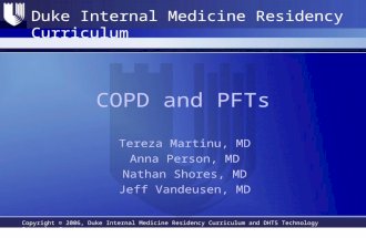 Duke Internal Medicine Residency Curriculum Copyright © 2006, Duke Internal Medicine Residency Curriculum and DHTS Technology Education Services COPD and.