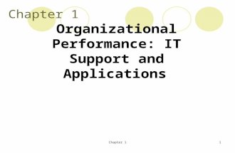Chapter 11 Organizational Performance: IT Support and Applications.