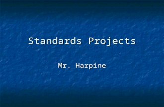 Standards Projects Mr. Harpine. Chapter Review Poster Chapter Title Chapter Title Timeline of 10 important events Timeline of 10 important events 5 pictures.