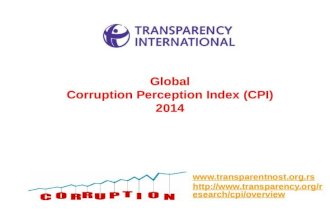Www.transparentnost.org.rs  esearch/cpi/overview Global Corruption Perception Index (CPI) 2014.
