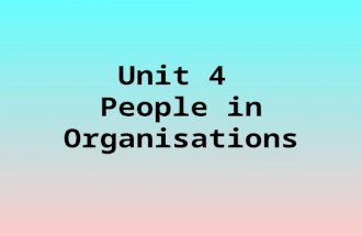 Unit 4 People in Organisations. P1 Skills audit Characteristics audit Careers research - KUDOS Produce a CV Research into job opportunities.